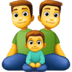 👨‍👨‍👦 family: man, man, boy display on Facebook